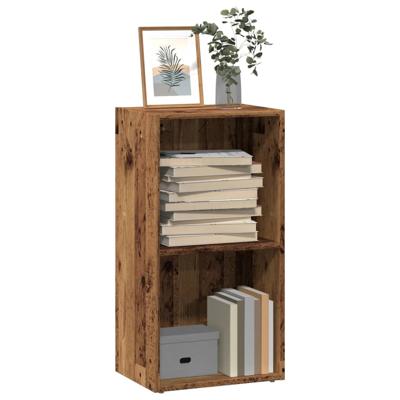 Boekenkast 40x30x77 cm bewerkt hout oud houtkleurig