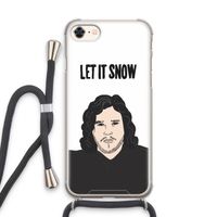 Let It Snow: iPhone 7 Transparant Hoesje met koord