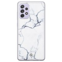 Samsung Galaxy A72 siliconen hoesje - Marmer grijs