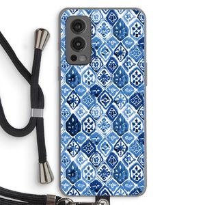 Blauw motief: OnePlus Nord 2 5G Transparant Hoesje met koord