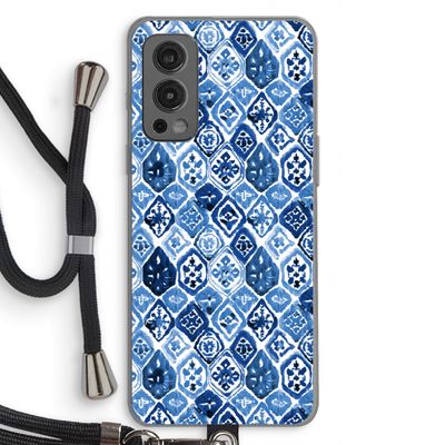 Blauw motief: OnePlus Nord 2 5G Transparant Hoesje met koord