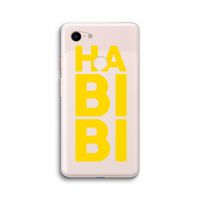 Habibi Blue: Google Pixel 3 XL Transparant Hoesje