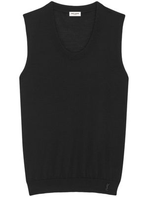 Saint Laurent Cassandre wollen tanktop - Zwart Saint Laurent Cassandre wollen tanktop - Zwart