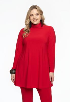 Yoek Tuniek met col wide bottom | Rood | Maat 42/44