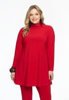 Yoek Tuniek met col wide bottom | Rood | Maat 46/48
