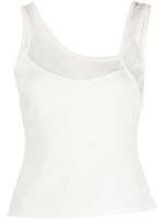 Christopher Esber semi-sheer ribbed-knit top - Blanc