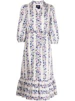 Marchesa Notte robe-chemise à fleurs - Blanc - thumbnail