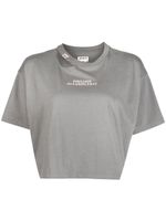 Musium Div. t-shirt crop à découpes - Gris