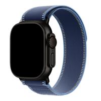 Apple Watch Bandje Trail - Nylon - Blauw Felblauw - Zwart -