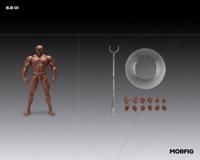 Inart Action Figure 1/12 Blank Male Body Black 17 cm