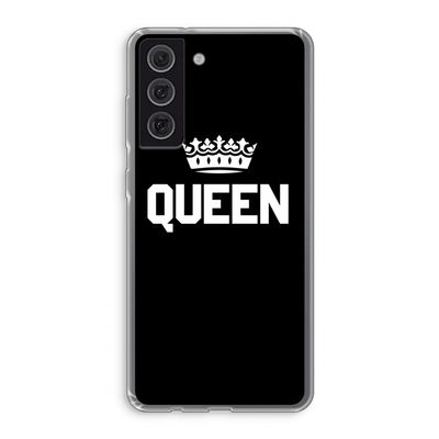 Queen zwart: Samsung Galaxy S21 FE Transparant Hoesje