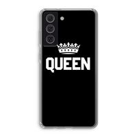 Queen zwart: Samsung Galaxy S21 FE Transparant Hoesje
