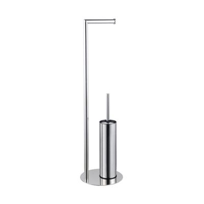 Fortifura Calvi vrijstaande toiletrolhouder met toiletborstel - chroom SW1189057