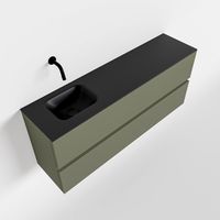 Toiletmeubel Mondiaz Ada | 120 cm | Meubelkleur Army | Lex wastafel Urban Links | Zonder kraangat