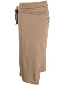 Wolford jupe portefeuille The Origami-Drape - Marron