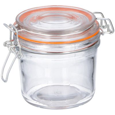 Voorraadpot/bewaarpot - 350 ml - glas - met beugelsluiting