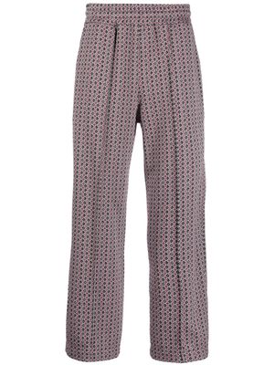 GCDS pantalon de jogging à logo en jacquard - Rouge