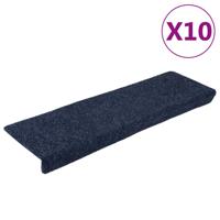 VidaXL Trapmatten zelfklevend 10 st 65x21x4 cm antraciet rechthoekige rand