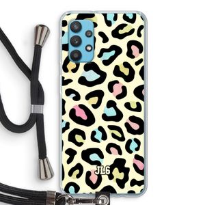 Leopard pattern: Samsung Galaxy A32 4G Transparant Hoesje met koord