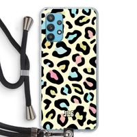 Leopard pattern: Samsung Galaxy A32 4G Transparant Hoesje met koord Leopard pattern: Samsung Galaxy A32 4G Transparant Hoesje met koord