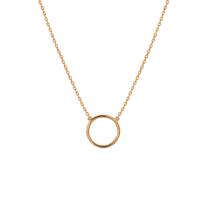 14k Roségouden Collier met Rondje Hanger - Verstelbaar 40-44 cm