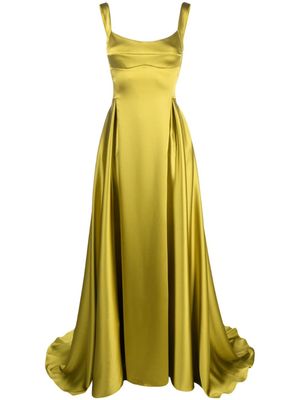 Atu Body Couture robe longue satiné à col v au dos - Vert