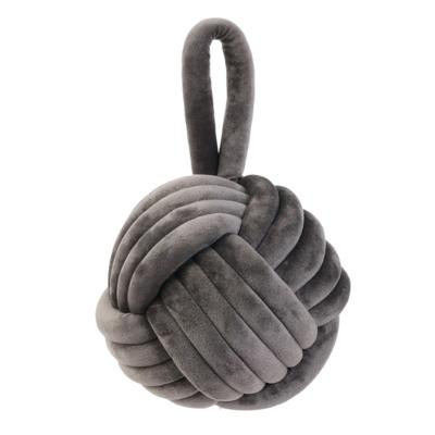 Home deco factory deurstop knoop - grijs - 1,15 kg - deurstopper