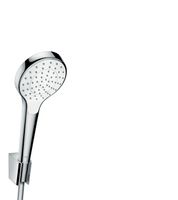 Hansgrohe Croma Select S PorterS badset met Croma Select S 1jet handdouche met wandhouder met Isiflex`B doucheslang 125cm wit/chroom 26420400