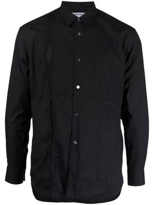 Comme Des Garçons Shirt chemise en coton à empiècements - Noir