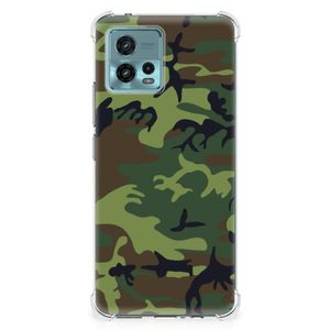 Motorola Moto G72 Doorzichtige Silicone Hoesje Army Dark