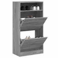 VidaXL Schoenenkast 60x34x116 cm bewerkt hout grijs sonoma eikenkleur