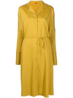 Adam Lippes robe-caftan boutonnée à taille nouée - Jaune