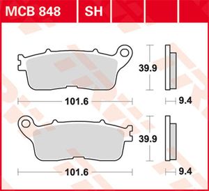 TRW Remblokken, en remschoenen voor de moto, MCB848SH Sinter street