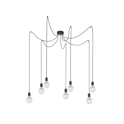 Artdelight 7-lichts hanglampSpin zwart - HL SPIN-7L-225 ZW