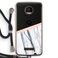 A touch of peach: Motorola Moto Z Force Transparant Hoesje met koord
