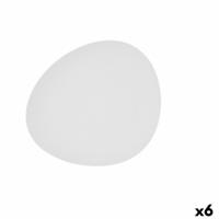 Dinerbord Bidasoa Fosil Wit Keramisch Ovalen 28 x 24,8 x 2,5 cm (6 Stuks)