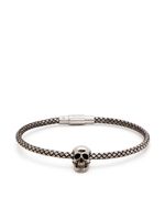 Alexander McQueen bracelet tressé à breloque tête de mort - Argent - thumbnail