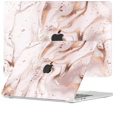 Lunso MacBook Air 15 inch (2023-2025) cover hoes - case - Marble Vera