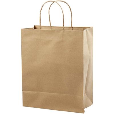 Creativ Company Papieren zakken, h: 33 cm, b: 26x13 cm, 125 gr, bruin, 10 stuk/ 1 doos