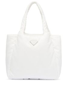 Prada grand sac cabas à design matelassé - Blanc