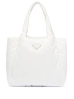 Prada grand sac cabas à design matelassé - Blanc