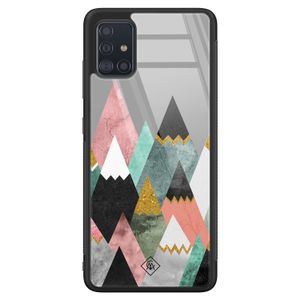 Samsung Galaxy A71 glazen hardcase - Marble mountains