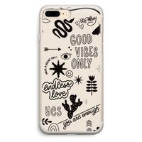 Good vibes: iPhone 7 Plus Transparant Hoesje