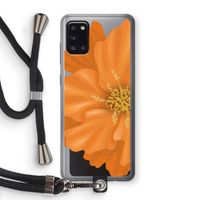 Orange Ellila flower: Samsung Galaxy A31 Transparant Hoesje met koord