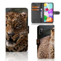 Samsung Galaxy A41 | Telefoonhoesje | Met pasjeshouder | Luipaard