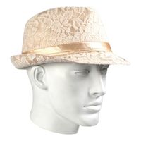 Luxe trilby hoedje met kant