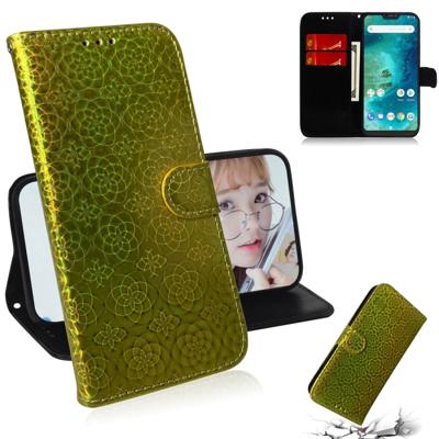 Voor Xiaomi Redmi 6 Pro effen kleur kleurrijke magnetische Buckle horizontale Flip PU lederen draagtas met houder & kaartsleuven & portemonnee & Lanya