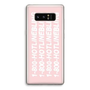 Hotline bling pink: Samsung Galaxy Note 8 Transparant Hoesje