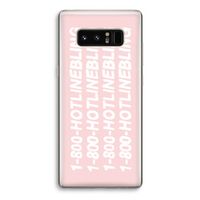Hotline bling pink: Samsung Galaxy Note 8 Transparant Hoesje