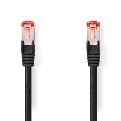Nedis CAT6 Netwerkkabel | RJ45 Male | RJ45 Male | S/FTP | 0.15 m | Rond | LSZH | Zwart | Label - CCGL85221BK015